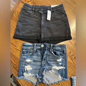 TWO Pairs Jean Shorts